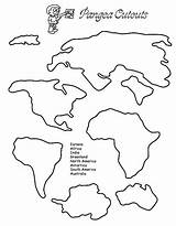 Continents Cut Coloring Popular sketch template