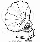 Phonograph Gramophone Clipart Drawing Illustration Royalty Record Player Vector Lal Perera Template Getdrawings Clipartof sketch template