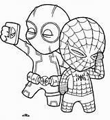 Spiderman Pages Deadpool Drawing Easy Coloring Chibi Cute Spider Man Homecoming Marvel Drawings Clipart Simple Draw Venom Print Getdrawings Clipartmag sketch template