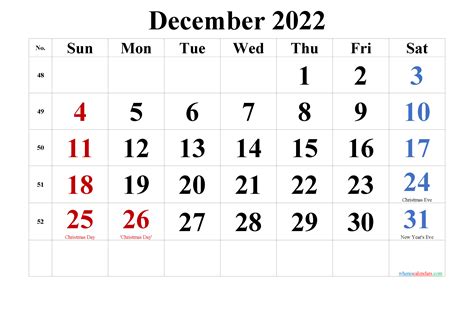 december calendar   printable printable calendar