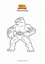 Pokemon Machoke Dibujo Coloriage Ausmalbild Calyrex Supercolored sketch template