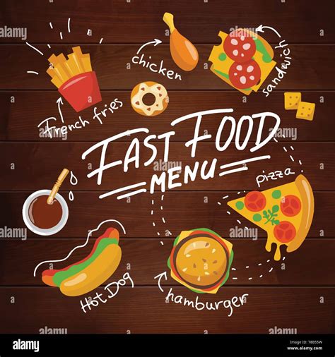 vector fast food design   dishes stock vector image art