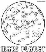Mars Coloring Pages Planet Printable Planets Color Print Getcolorings Trend sketch template