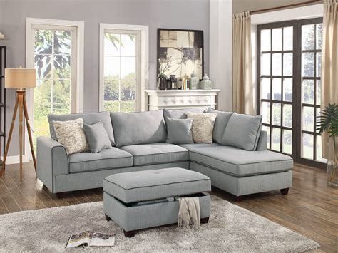 light gray  pcs sectional sofa set  futonland