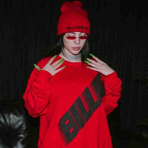 Billie Eilish Red Sweatshirt Celebrityjacket Specials Sale