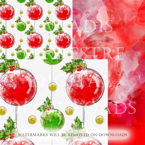 christmas paper background printable collage  sheets