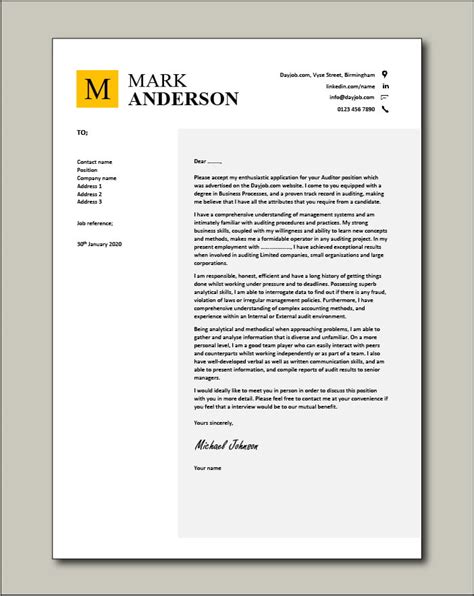 internal position cover letter  letter template collection