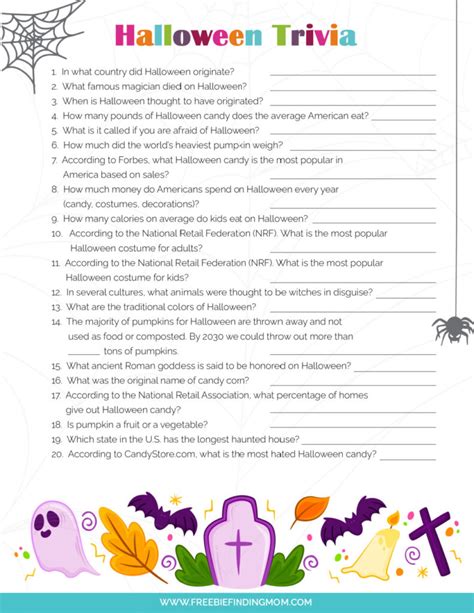 printable halloween trivia questions  answers freebie finding mom