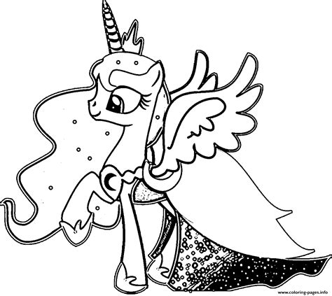 princess luna  pony coloring pages printable family coloring