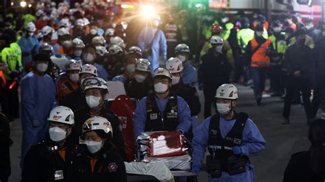 south korea stampede  updates investigators arrive  scene