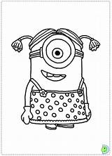 Coloring Pages Dinokids Minions Despicable Minion Close Popular sketch template