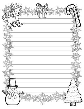 christmas writing paper stationary  conner creations tpt