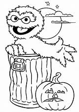 Coloring Halloween Pages Printable Kids Happy Sesame Street Cartoons Random Sheets Color Print Muppets Colouring Book Toddler Oscar Worksheets Grouch sketch template