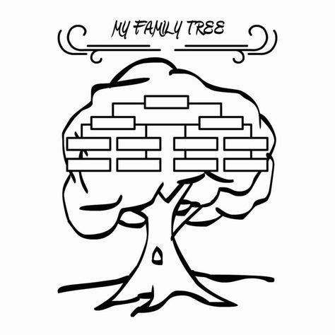 family tree coloring pages family tree drawing tree coloring page