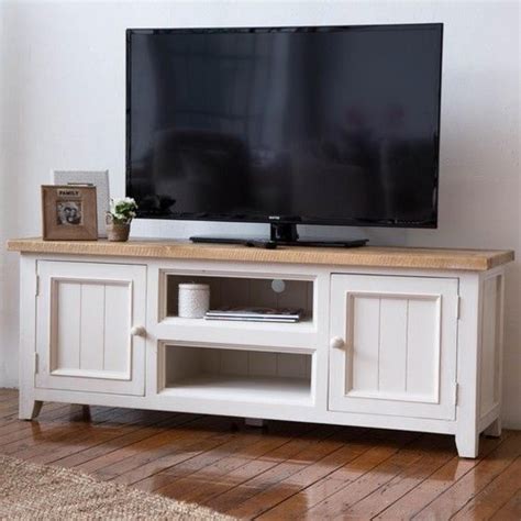 meuble tv bas rangement bois blanc cesure xxcm