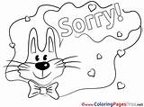 Sorry Coloring Pages Rabbit Printable Sheet Cards Color Getcolorings Title Getdrawings sketch template