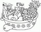 Frutas Canasta Bordar Patrones Buah Canastas Mewarnai Buahan Preschoolers Fruta Vegetables Kidsdrawing Bodegon Paud Nanas Guava Keranjang Insertion sketch template