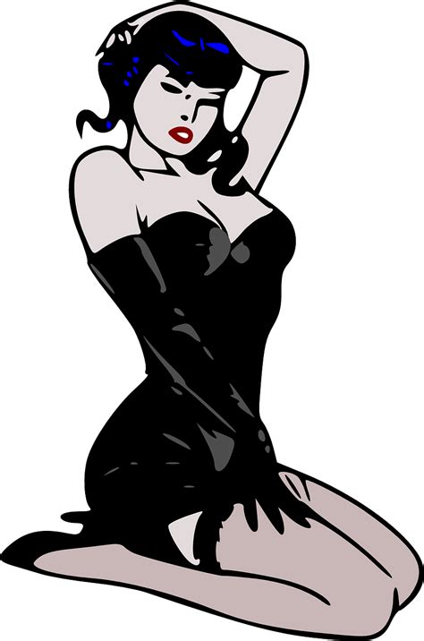 Woman Pinup Vintage Free Vector Graphic On Pixabay