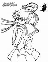 Coloring Sailor Moon Pages Printable Rocks Anime sketch template