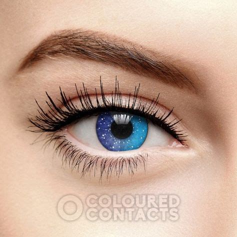 blue galaxy colored contact lenses cosmic space eye lens contact