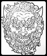 Japanese Lion Shisa Line Drawings Deviantart Tattoos Tattoo Drawing Designs Artwork Japan Coloring Pages sketch template