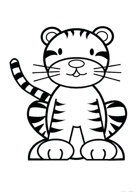 cute tiger coloring page  printable coloring pages  kids