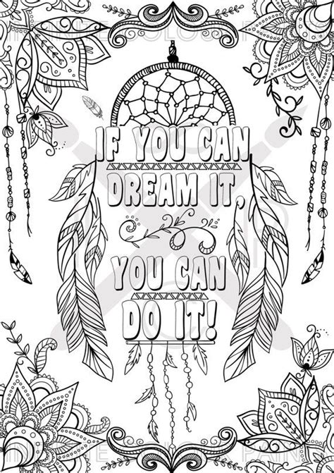 pin  dreamcatcher coloring pages
