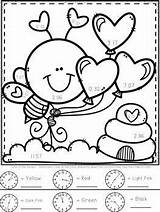 Time Telling Coloring Hour Half Kids Choose Board Valentines Pages Sheets sketch template