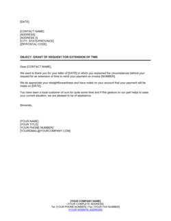 letter  request  extension  deadline  payment request