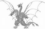Ghidorah Godzilla Adora Colorir Img00 sketch template