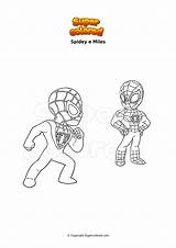 Spidey Lancia Ragnatela Supercolored sketch template