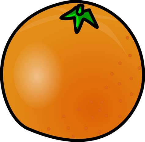 orange fruit template clipart