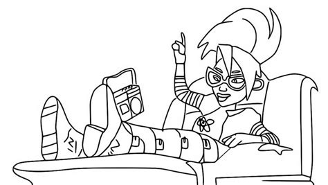 coloring page paw patrol  mighty  victoria vance