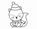 Squirrel Warm Coloring Coloringcrew Hedgehog Fox Happy Red sketch template