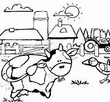 Granja Dibujos Vaca Fattoria Colorare Mucca Ferme Vache Disegni Dibuixos Animais Acolore Dibuix sketch template