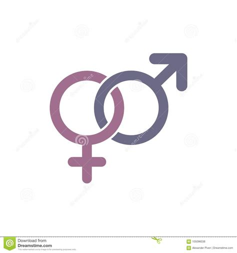 Sex Icon Gender Signs Male And Female Symbols Stock
