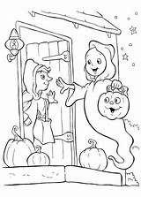 Halloween Trick Threat Ghost Coloring Funschool sketch template