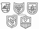 Escudos Medievales Castillos Banderines Armas Medieval Castillo Caballero Edad Ninos Sant Jordi sketch template