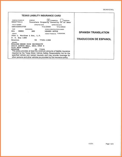 fake auto insurance card template printable templates