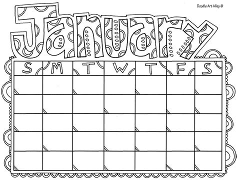 january coloring pages doodle art alley   coloring calendar