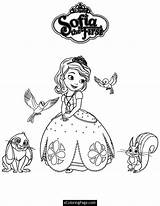 Sofia Coloring Pages First Disney Printable Kids Sophia Princess Friends Book Colouring Ecoloringpage Color Printables Print Cartoon Patrol Paw Clipart sketch template