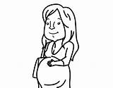 Incinta Donna Embarazada Pregnant Embarazadas Donne Incinte Madres Dona Niños Stampare Dibuix Acolore Mamá Coloringhome sketch template