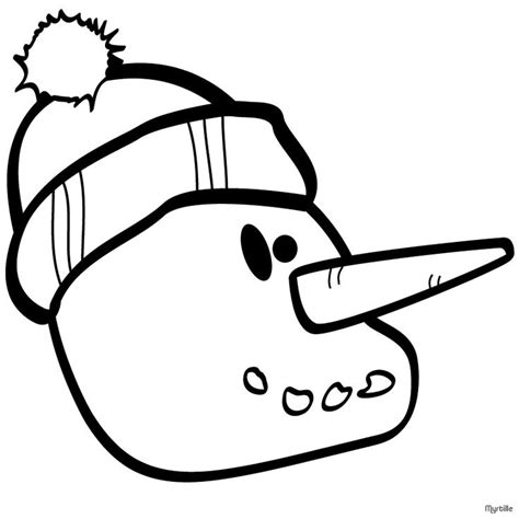 snowman coloring pages nicely  snowmans head coloring page