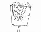 Chicken Kfc Fried Pages Coloring Sketch Template Bucket Drawing Clipart Sketches Paintingvalley sketch template