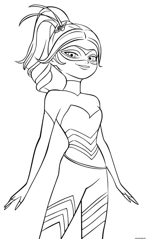 coloriage miraculous ladybug queen bee  chloes jecoloriecom