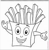 Coloring Fries French Pages Mcdonalds Cute Printable Potato Food Mcdonald Character Ronald Paper Bag Kids Cartoon Chips Illustration Funny Getcolorings sketch template