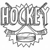 Coloring Hockey Puck Pages Template Sports Stick sketch template