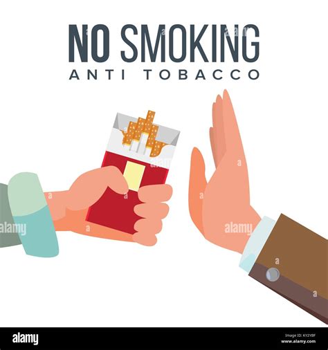 smoking concept vector anti tobacco hand offers  smoke holding