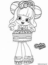 Shoppies Pages Coloring Printable Kids Color sketch template
