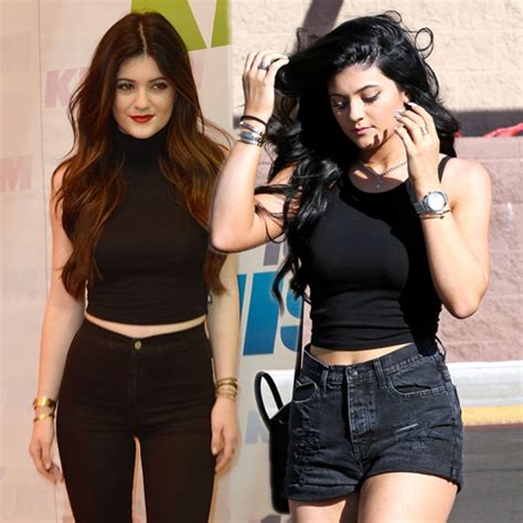 hollywood kylie jenner wears lacy corset and stockings for halloween